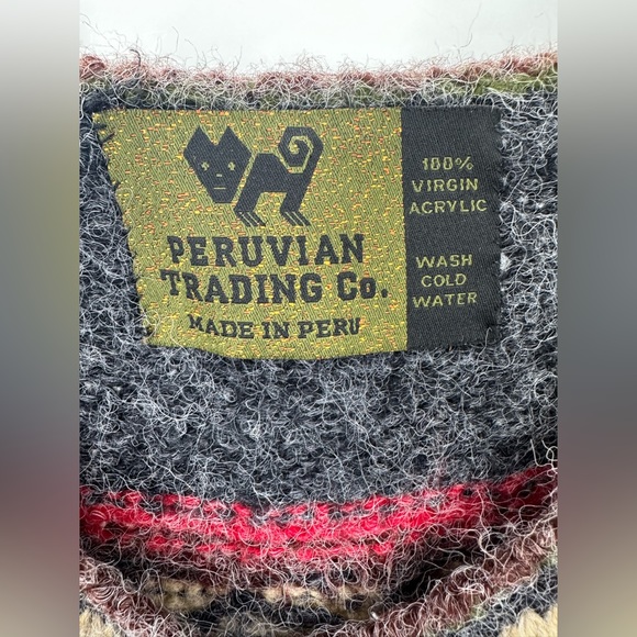 Peruvian Trading Company Made In Peru Button Cardigan Sweater Medium - Picture 3 of 5